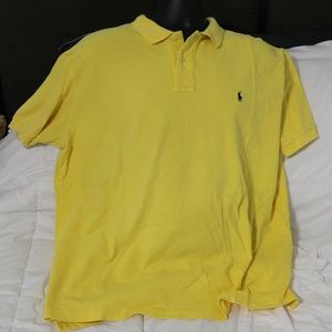Men's Yellow Short Sleeve Ralph Lauren Polo